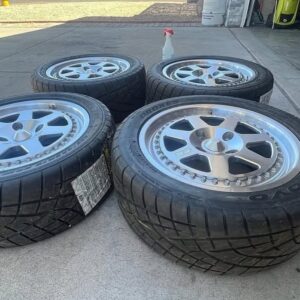 16×7 4×114 50offset will come with 1” 4×100 adapters to 4X114